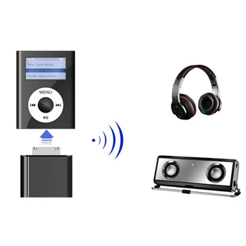 Muzikos Garso Siųstuvą, Bluetooth 2.1 EDR, Adapteris, Hifi Garso 30 Pin Stereo Ausinių Adapteris, skirtas iPod Classic