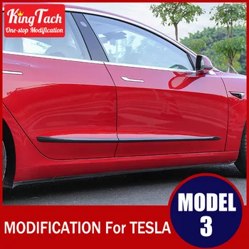 Anti-susidūrimo Durų Šoninės Apsaugos Juostos Tesla MODEL 3 Modifikuotų Išorės Apdailos Modifikuoti Priedai