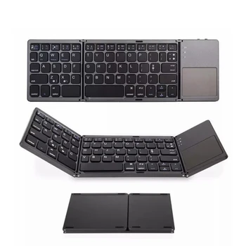 Nešiojamas Sulankstomas Bluetooth Mini Keyboard Sulankstomas Belaidžio Klavye Touchpad Lt Klaviatūra, skirta 