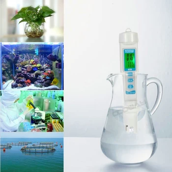 Nešiojamas Skaitmeninis LCD EB pH TEMP Vandens Kokybės Matuoklis Akvariumas Hydroponic Spa, Paplaukioti Baseine ph, Ec, Temperatūros Analizatorius Testeris Apšvietimu