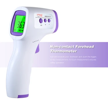 Skaitmeninės Ne-susisiekite su Temperatūros Indikatorius Elektroninio Termometro Infraraudonųjų spindulių Vaikams, Kūdikių ir suaugusiųjų Temperatūros Matuoklis su Karščiavimo Signalas