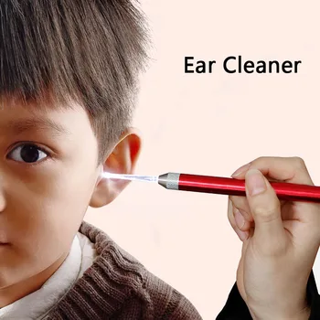 1PC LED Blykstė Ear Cleaner Šaukštas Earpick ausų sierą Kasti Valiklis Ausų Valymo Curette Vaikams, Kūdikiams, Vaikams, Ausų Priežiūros Priemonė