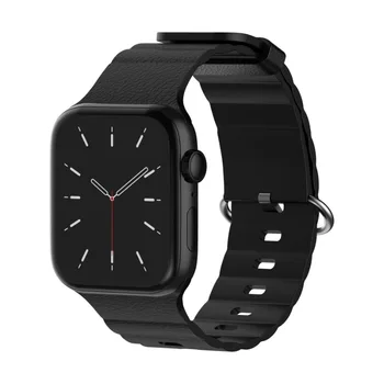 Pakeitimo Originali silikoninė metalo mygtuką Watch Band Apyrankė Diržu, Apple Watch 40/44mm/38/42MM Serijos 6 SE 5 4/2/3