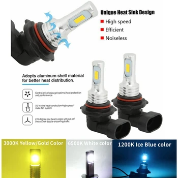 Canbus SPT LED Lempos Automobilių Žibintų Lemputės H1 H3 H7 H4 H8 H11 Priešrūkinis Žibintas 9006 HB3 9005 HB4 12000K 6500K 3000K Auto žibintus