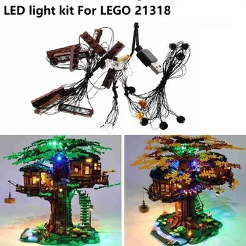 Prekės LED Light Up Kit Idėjų Serijos Medžio Namas Žaislai, Statyba Blokai Apšvietimas Nustatyti Compatile Su 21318