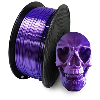 3D Spausdintuvas Gijų PLA 1.75 mm 250g/500g/1 KG Metalo Jaustis Blizgančio Šilko 3D Spausdinimo Medžiagos, Specialios pardavimo Violetinė/ Vario Gijų
