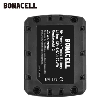 Bonacell 6000mAh 12V Maitinimo RechargeableTool Li-ion Baterija Milwaukee M12 C12 WS M12 IR Li-ion Batt Pakeitimo