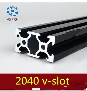 2040 aliuminio štampavimo profilis europos standartą 2040 v-įpjovos balta arba juoda ilgis 600mm aliuminio profilio workbench 1pcs