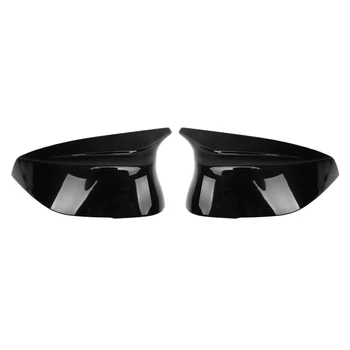 Blizgus Juodas ABS Pusės Galinio vaizdo Veidrodėlis Dangtelio Pakeitimas Jautį už Ragų Infiniti Q50 Q60 Q70 XQ30 SQ50-2017