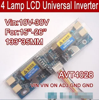 Nemokamas pristatymas 10VNT AVT4028 PC LCD MONITORIUS CCFL 4 LEMPOS universalus lcd inverter board,4 Lempos 10V-30 V Už 15-26