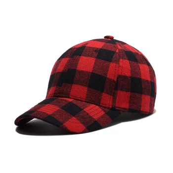 Medvilnės beisbolo kepuraitę juodas raudonas pledas bžūp vyrų kepurę ponios skrybėlę lauko skrybėlę atsitiktinis mados skrybėlę