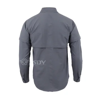 Vyriški Nuimamas ilgomis Rankovėmis Quick Dry Marškinėliai Karinės Taktinės Lauko Pėsčiųjų Kvėpuojantis Anti UV Nuimamas Atlošas Cardigan Viršūnės