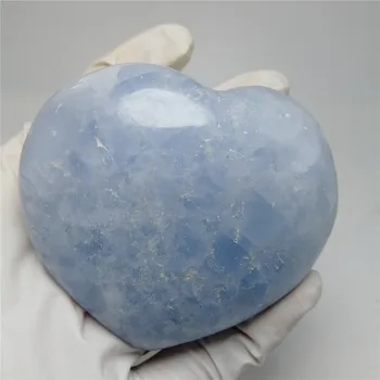 Didelis Natūralių kristalų širdies Rankų celestite kvarciniai Akmenys Chakra Akmens širdies Balansavimo Kolektorius Kristalai Reiki gydymo