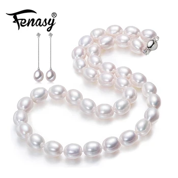 FENASY Perlų Papuošalai natūralių perlų vėrinį mados karoliai moterų pearl choker karoliai vestuvių fine jewelry