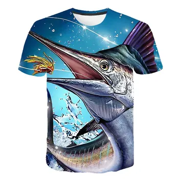 2020 naujas vyrų laisvalaikio 3d spausdinimo marškinėliai, juokingi žuvis spausdinti vyrų ir moterų marškinėlius Hip-hop T-shirt Harajuku Azijos dydis xxs-6xl
