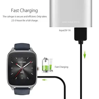 Karšto Parduoti USB Magnetinio Smart Žiūrėti Įkrovimo Kabelis Greito Įkrovimo Kabelis, Įkroviklis Duomenų Kabelis Laido ASUS ZenWatch 2 Smartwatch