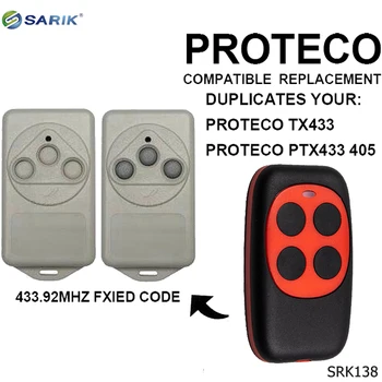PROTECO fiksuotojo kodas 433mhz nuotolinio valdymo pulteliu,PROTECO TX433,PTX433 405 belaidžio ryšio relės/kodas grabber/garažo vartų nuotolinis valdymas