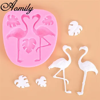 Aomily Flamingo Minkštas Pyragas Pelėsių Pyragas Apdaila Kepimo Reikmenys Pyragai, Bandelės, Šokoladas, Saldainiai, Želė Tortas Pelėsių Virtuvės Silikono Formos