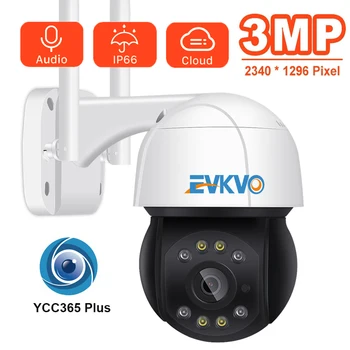EVKVO Wifi PTZ Kamera 3MP 4X Skaitmeninis Priartinimas Žmogaus Aptikimo PTZ IP Kamera Lauko 2MP, Auto Sekimas ONVIF Belaidės IP Kameros