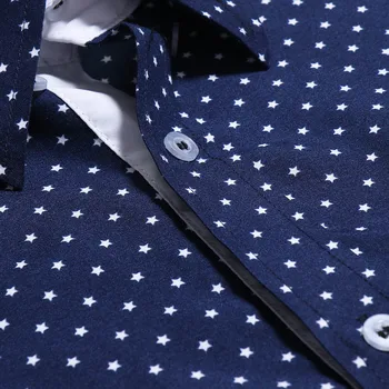 Vyriški Marškiniai Rudenį Atsitiktinis Oficialų Polka Slim Fit Long Sleeve Dress Top Marškinėliai Reguliarūs Tinkami Palaidinė рубашка в клетку