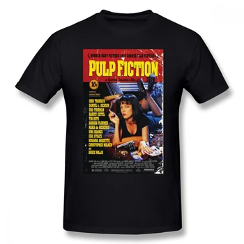 Pulp Fiction Marškinėliai Skaitalas T-Shirt Trumpas Rankovėmis Medvilnė Tee Marškinėliai Juokinga Streetwear Grafinis Vyras Marškinėlius