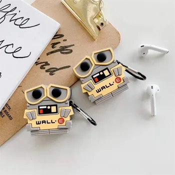 3D Robotas WALL·E SIENOS IEVA Silikono atveju Airpods1 2 Pro Ausinės Dėžutė Minkštas Viršelis 