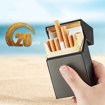 USB Žiebtuvėlis Rūkymo Reikmenys Nešiojamų Metalo Cigarečių Atveju 20pcs Lydinio Cigarečių Atveju, Automatinė Vėjo Kūrybos Kuro