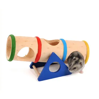Gražus Žiurkėno Žaislai, Mažų Naminių Reikmenys Žiurkėno Lizdą Namas Narve Tiekimą Medienos spalvinga Medžio Namas Smulkių Gyvūnų Pelės Žaislai