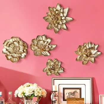 Europos kūrybos dervos gėlių sienos aktą stereo puošmena didmeninė amatų lipdukas papuošalai dovana lotus Bijūnas Žuvų modelis