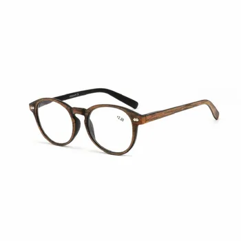 MYT_268 Klasikinio Retro akiniai skaitymui Dervos objektyvas Medienos grūdų glassea rėmo presbyopic akinius moterys vyrai +100-+400
