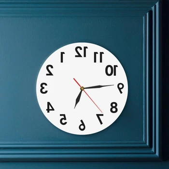 (AD) Atgal Akrilo Sieninis Laikrodis Modernių Atvirkštinio Turas Dekoratyvinės Sienų Žiūrėti Sieninis Laikrodis Namų Dekoro Šiuolaikinio Sienos Menas