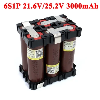 18650 HG2 2S 3S 4S 5S 6S 8S 3000mAh 6000mAh 20 amperų 7.4 V 12.6 V, 14.8 V 18V 25.2 V 29.6 V Atsuktuvas baterijų suvirinimo baterija
