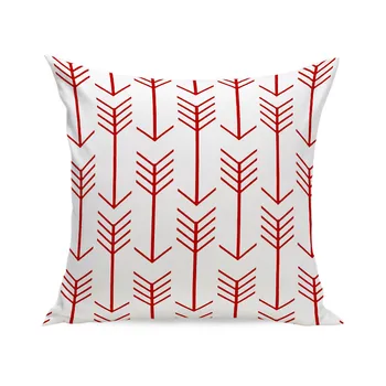 Šiaurės stiliaus pagalvėlė raudona balta dekoratyvinis lino medvilnės geometrinis pagalvėlė padengti namų puošybai užvalkalas sofa apkabinti užvalkalas