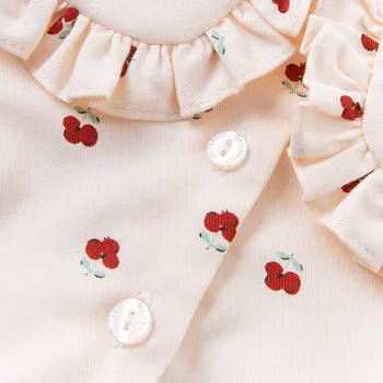 DBJ14427 dave bella rudenį kūdikių mergaičių gėlių spausdinti marškinėliai kūdikiams, vaikiška viršūnes vaikų aukštos kokybės drabužius