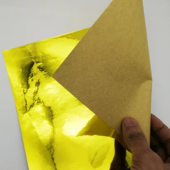 A4 formato tuščią PET blizgus shinny veidrodžio efektas aukso klijuojamas lipdukas, etiketės, lazerinio spausdintuvo ar apdailos darbus
