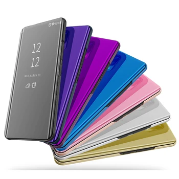 LGV40 Veidrodis, Flip Case For LG V40 Prabanga Aiškiai Matyti PU Odos Padengti LG V40 Išmaniųjų telefonų Atveju, LG V 40