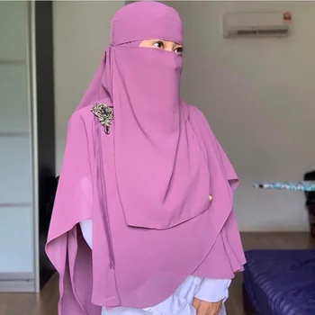 Musulmonų Moterys Susiduria su Dangčiu Skara Iki Šydas Islamo Hijab Wrap Turbaną Skaros Ramadanas Malda Tradicinių galvos Apdangalai Arabų Niqab šalikas