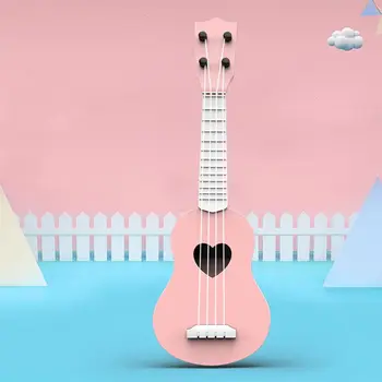 Akustinis Modeliavimas Ukulėle 4 Stygos Mažas Gitara Vaikams Žaisti Modeliavimas Muzikos Instrumentas Žaislas Kūdikiui Palūkanų Auginimas