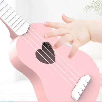 Akustinis Modeliavimas Ukulėle 4 Stygos Mažas Gitara Vaikams Žaisti Modeliavimas Muzikos Instrumentas Žaislas Kūdikiui Palūkanų Auginimas
