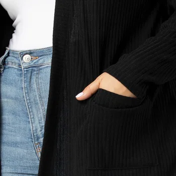 Moteris pavasarį, rudenį plius dydžio megztinis megztinis moterims atsitiktinis palaidų ilgomis rankovėmis, plonas mezgimo kailis juoda 3XL 4XL 5XL 6XL 7XL