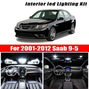 Už 2001-2012 Saab 9-5 Baltos spalvos automobilių reikmenys Canbus Klaidų, LED Interjero Šviesos Skaitymo Šviesos Rinkinys Žemėlapis Dome Licencijos Lempos