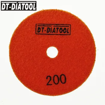 DT-DIATOOL 7 vnt/set dia100mm Dervos Obligacijų Diamond Sauso Šlifavimo Disko Smėlis #200 Granito, Marmuro, Keramikos 4 colių Poliravimo Šluostės