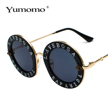 Retro apvalūs akiniai nuo saulės ponios 2019 prekės dizaineris Bičių Derliaus UV400 akiniai nuo saulės ponios prabangos Oculos De Sol Gafas