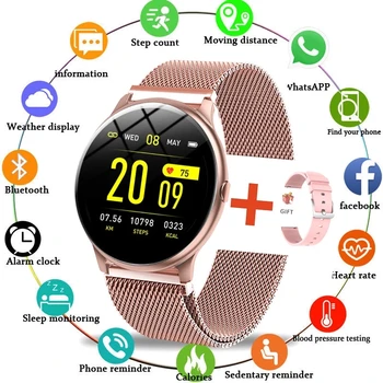 2020 Naujas Smart watch Vyrų ir moterų Fitneso tracker širdies ritmas, kraujo spaudimas Funkciją, mados, sporto Smart watch 
