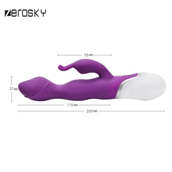 Zerosky Dual 7 Vibracijos Greitis, G-spot Masažas Vibratorius Moteris Vandeniui Klitorio Stimuliatorius AV Stick Suaugusiems, Sekso Vibratoriai