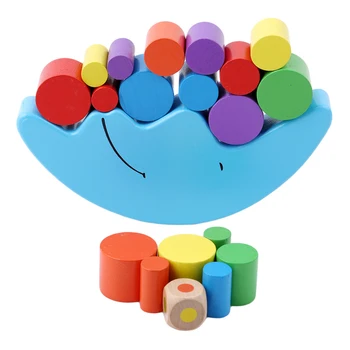 Montessori Medienos Mėnulis Balansavimo Žaidimas Švietimo Žaislai Vaikams, Mediniai Blokai Baby Vaikų Medinių Blokų Žaislai, Dovanos