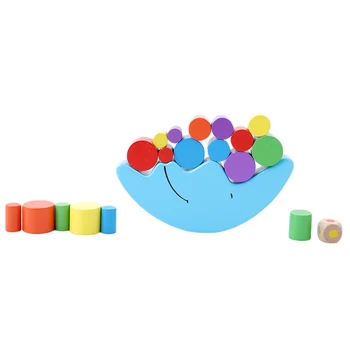 Montessori Medienos Mėnulis Balansavimo Žaidimas Švietimo Žaislai Vaikams, Mediniai Blokai Baby Vaikų Medinių Blokų Žaislai, Dovanos