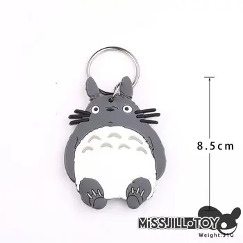 2styels 5vnt/set Cartoon Mano Kaimynas Totoro minkštas pvc pakabukas puikus mados keychain raktų žiedas 2side