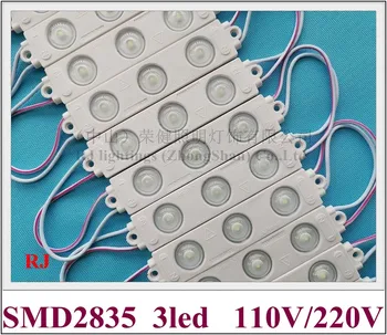 2018 Naujas AC220V / AC110V įvesties įpurškimo LED modulis šviesos diodų (LED ženklas modulis lempos 2W 200lm SMD2835 3 led IP65 98mm*20mm*7mm