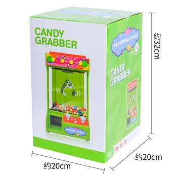 Žadintuvas Įrašą Monetos Mašina, Plastikiniai ABS Arcade Saldainiai Grabber Žaislas Sėkmės Leteną Candy Lėlės Mašina Vaikų Mažų Automatinių Žaislas